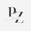 Black & White Minimalist Aesthetic Initials Font Logo